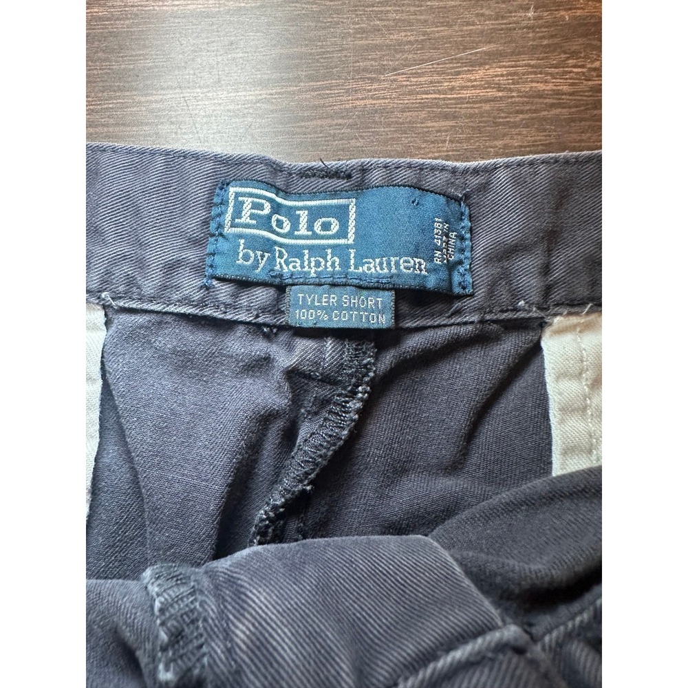 Polo Ralph Lauren Tyler‎ Short Mens Size 40 CHARCOL Pleated Cotton Casual Shorts - Picture 8 of 11